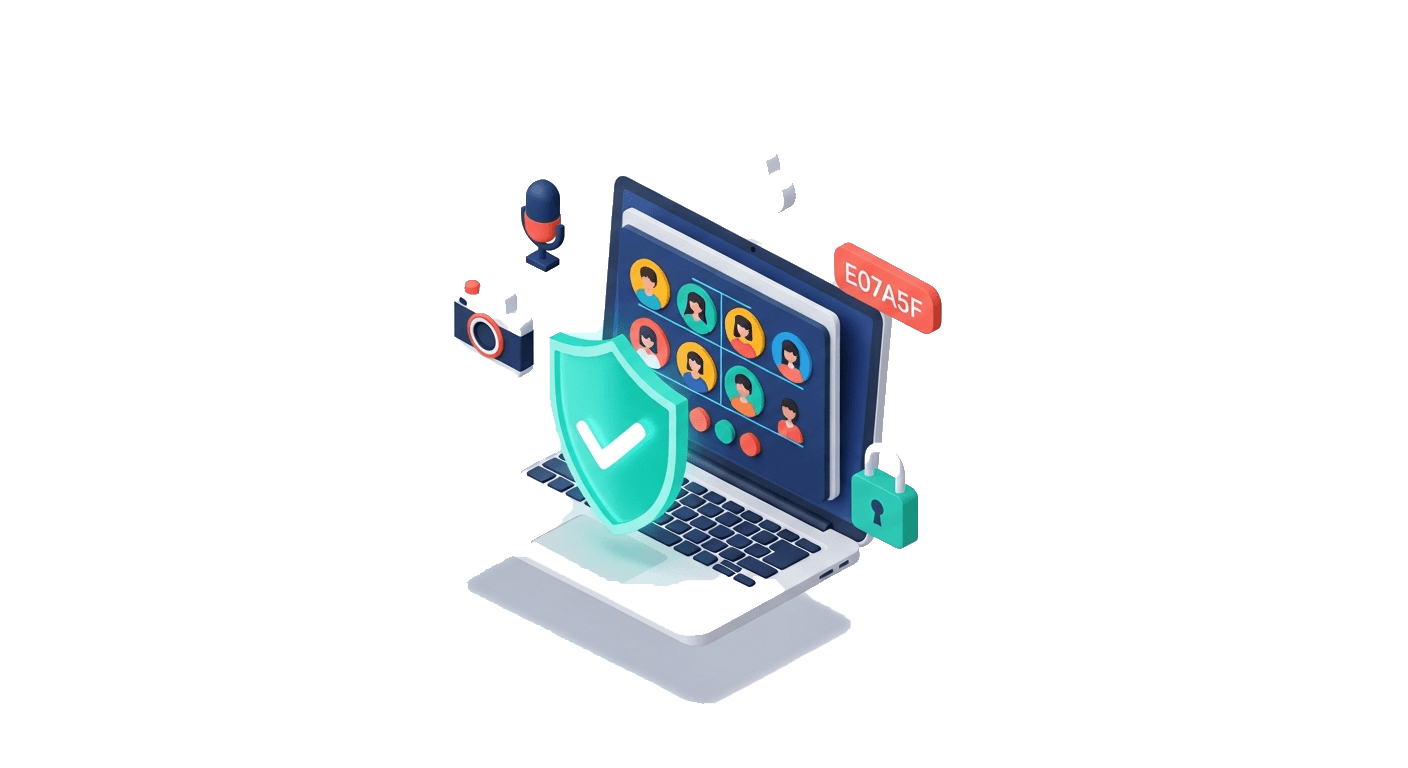 Secure live classroom with shield protection