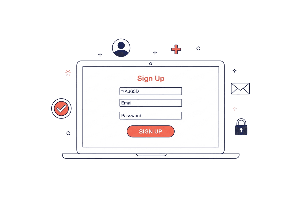 Simple account signup form